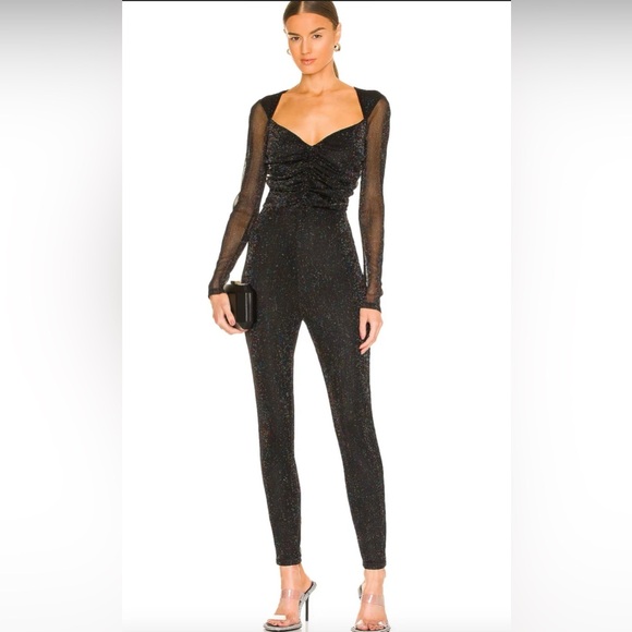 NBD Pants - NBD Revolve Black Jumpsuit